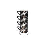 Сет шолји со постолје 4/1 Black Marble